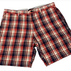 Banana Republic men's Size 36 Plaid Multicolor 100% cotton Casual Shorts w/Pocke